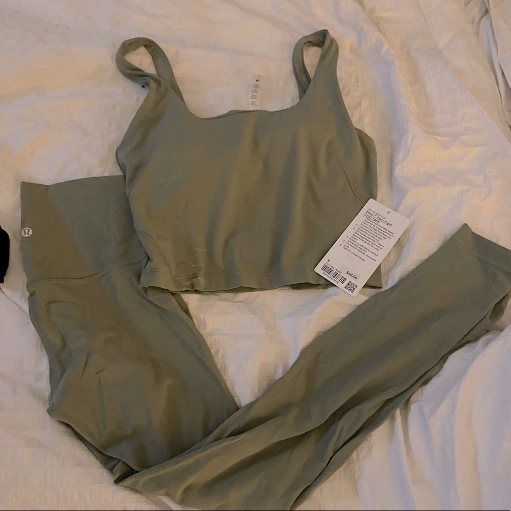 Lululemon Align 6 Fold Tight tank Rosemary Green 8